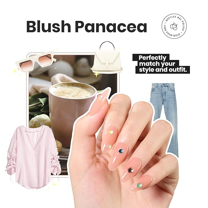 Beetles Jelly Nail Polish Set P186,6 Colors Burgundy Pink Nude Quick Dry Nail Polish Fingernail Fast Drying & Long Lasting Nail Strengthener Polish for Valentines