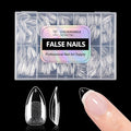 Short Almond Full Cover Nail Tips - 216pcs Pre-Shaped Gel Gelly Tips, 12 Sizes for Acrylic Nail Extension, Home DIY & Nail Salon