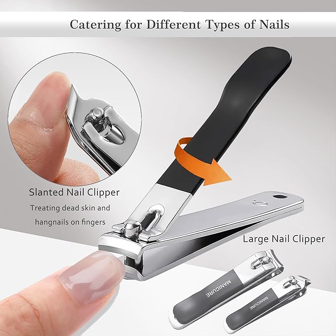 Toenail Clipper for Senior Nail Clipper for Men Women Toenail Clippers for Ingrown Nails Removal Set Thick Nail Cutter Toe Nails Clipper Kit (A-5)