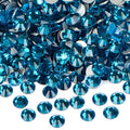 1440PCS Art Nail Rhinestones Non Hotfix Glue Fix Round Crystals Glass Flatback for DIY Jewelry Making with one Picking Pen (ss12 1440pcs, Blue Zircon)