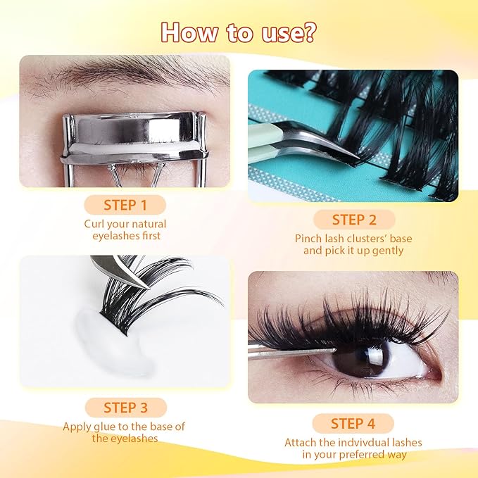 10Rows,Large Pack Grafting Mixed 10-12-14-16mm/14-16-18mm/12-14-16mm Wide Stem Cluster Eyelashes D Curl Individual False Eyelashes Home DIY Eye Lashes Extensions (mixed 14-16-18mm)