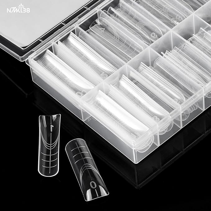 NMKL38 120PCS Dual Nail Forms 12 Sizes Extension Poly Nail Gel Full Cover Nail Molds (TI17U)