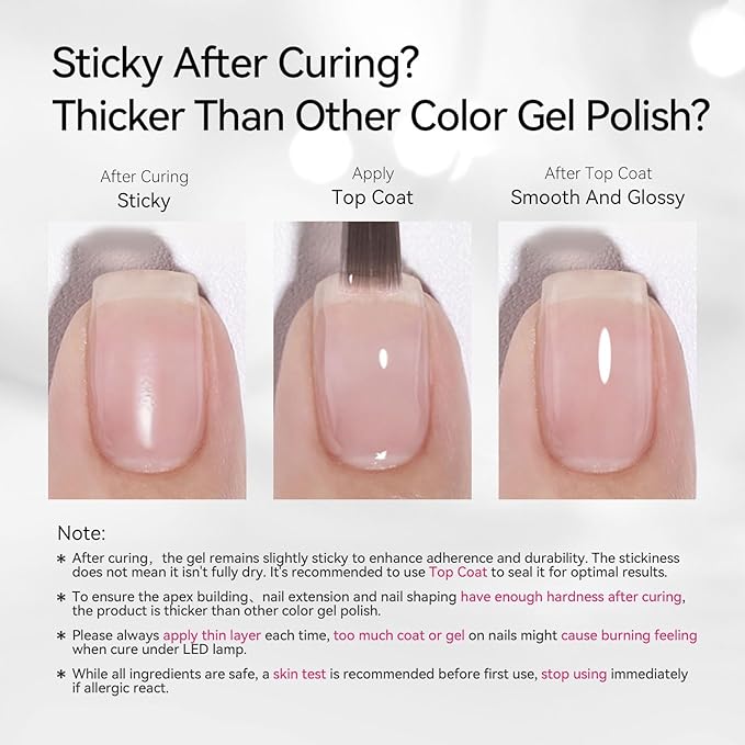 Born Pretty Builder Gel for Nails 15ML,8-in-1 Nude Brown Builder Nail Gel,LED Lamp Cured Color Base Gel Polish Coat Strengthener Extension Rhinestone Glue in a Bottle for DIY Home Salon Gifts