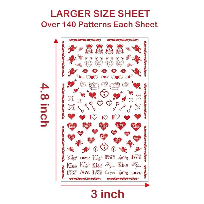 TailaiMei Nail Decals Stickers, 1600+ Pcs Self-Adhesive Tips DIY Nail Art Design Stencil (12 Large Sheets)