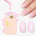 Hema Free Builder Rubber Base Gel, Soak Off Shimmer Hypoallergenic Gel for Soft & Thin Nails, Shine Finish Long Lasting LED UV Curing DIY Manicure