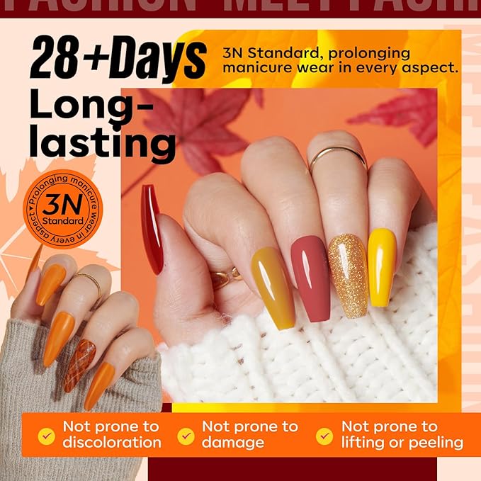 MEFA 19 Pcs Gel Nail Polish Kit with U V Light, 12 Colors Fall Gel Nail Polish Set Burgundy Red Champagne Gold Purple Glitter Soak Off Manicure Tools Halloween Beginners Salon Art DIY for Women
