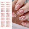 JMEOWIO Gel Nail Stickers Christmas Snowflake Glitter Semi Cured Gel Nail Strips Wraps UV/LED Nails Art Design Decoration Accessories