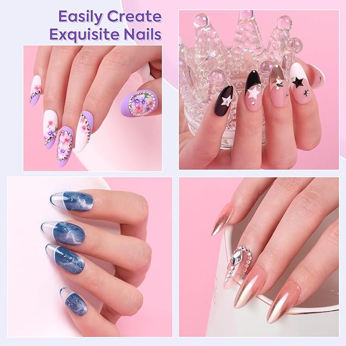 Short Fake Nail Tips Almond: 600Pcs Full Cover Nail Tips for Acrylic Nails Nail Extension Kit with Nail Glue Remover & Glue Acrylic False Nail Clippers Clear Nails Tip Art for Beginners DIY
