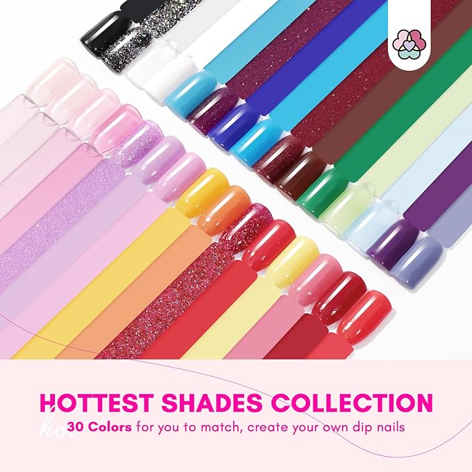 SAVILAND Dip Powder Nail Kit with Drill: Starter Kit 103 Pcs Keratin Dip Nails Powder Kit 30 Colors with Dipping Powder Liquid Set with Base Top Coat Activator for Beginners All Seasons Home DIY Salon