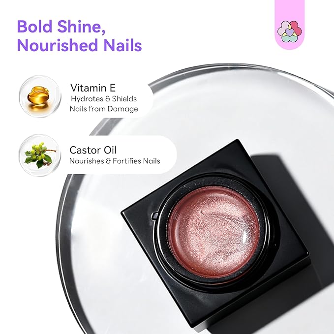 SAVILAND Metallic Gel Nail Polish Set: 2PCS Chrome Gel Polish Antique Rose Gold & Gold Golden 3D Metal Painting Gel for Glossy Mirror Effect Soak Off UV LED Chrome Nail Art Home Salon DIY