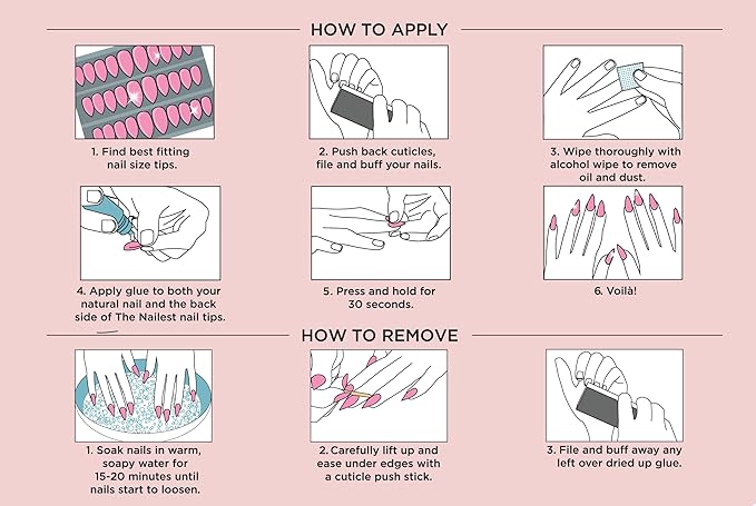 The Nailest - Instant Luxury Acrylic Press-on Nails - Medium Coffin - V Line