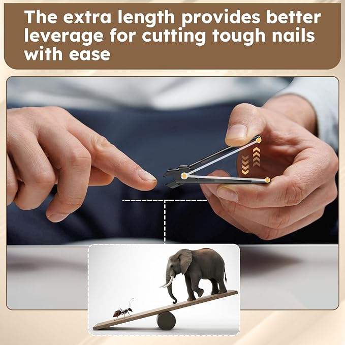 German Nail Clippers for Men Women with Catcher, Toenail Clippers for Thick Nails for Seniors, Toe Nail Clippers Wide Jaw Opening Ultra Sharp Safety Lock Nail Cutters