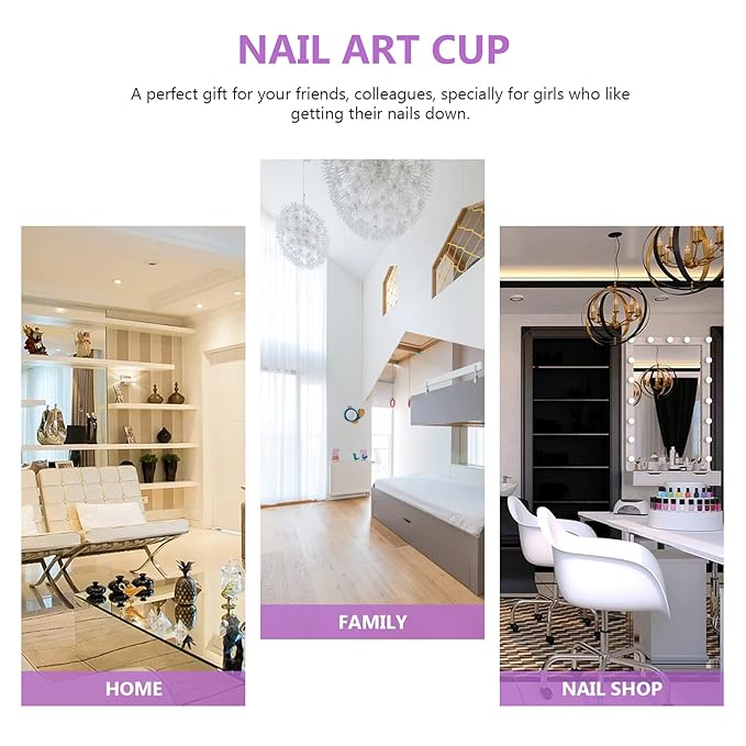 1pc Nail Art Crystal Cup Manicure Supplies Mixing Cups Nail Acrylic Powder Bowl Manicure Nail Art Bowl Nail Crystal Container Nail Liquid Bowl Manicure Powder Bowl
