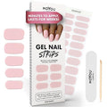 MOYOU LONDON Semi Cured Gel Nail Strips - 20 Pcs. Waterproof Gel Nail Wraps, Cures in Sunlight or UV/LED Lamp, Lasts Up to 2+ Weeks, Stretchable, Easy to Apply & Remove, Vegan & Cruelty-Free