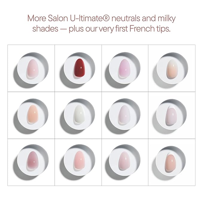 Press On Nails - Salon U-ltimate™ | Clean Pink, Short Coffin Nails, Reusable | 16 sizes - 32 Nails Kit with Glue and Sticky Tabs