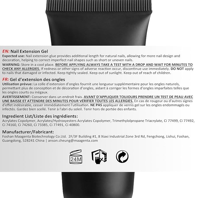 AIMEILI Hema Free Clear Builder Nail Gel Nail Extension, 30ml 1oz Nail Enhancement, Cruelty Free, Vegan