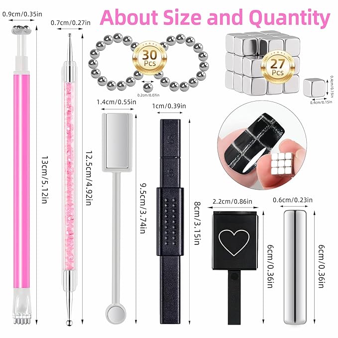 Major Dijit Cat Eye Magnetic for Nail Cat Eye Gel Nail Polish Magnet Tools Set Nail Salon Art Tools