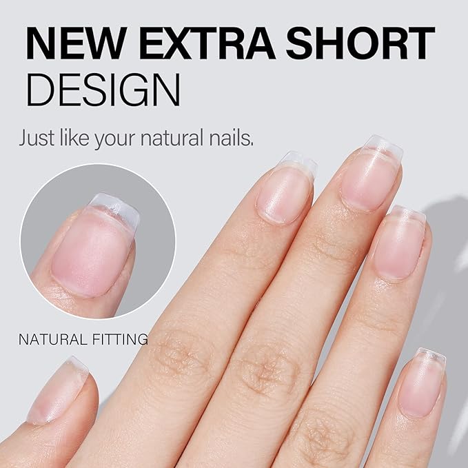AILLSA Extra Short Coffin Nail Tips 450pcs Gel Full Cover Nails Tips Matte Pre-filed Press on Fake Soft Nail Tip 15 Sizes Pre-Shaped False Gelly Nails Tip
