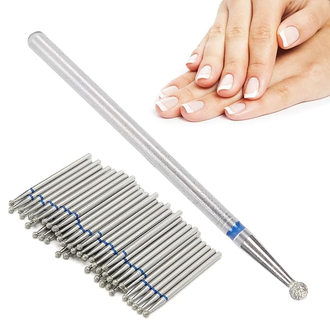 Drill Bits For,Drill Bits For Nails, Acrylic Drill Bits 50Pcs Spherical Nail Drill Bits Dead Skin Removal Nail Polishing Grinding Head Accessory(2.3mm) (2.3mm)