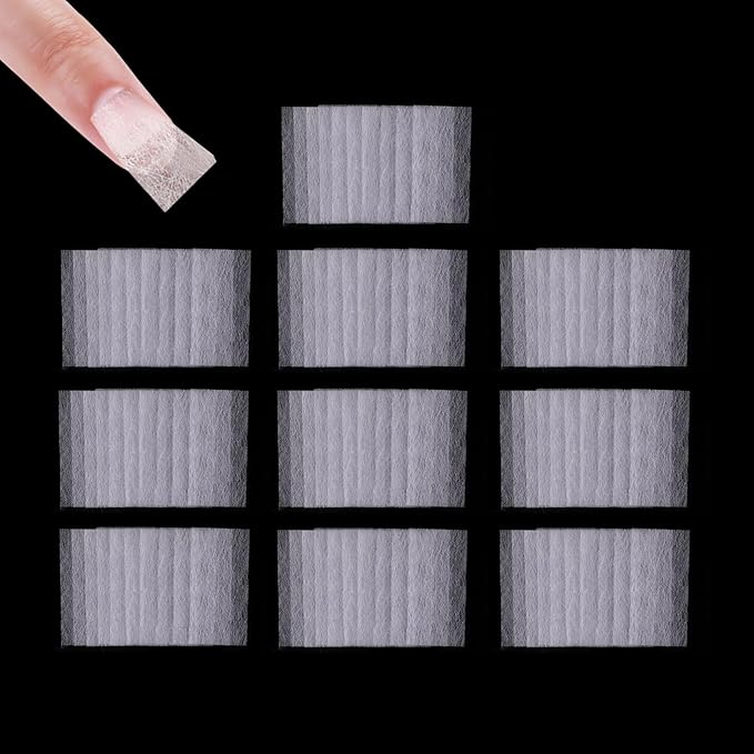 100PCS Fiberglass Nail Wrap Extension Kit Nails Repair Natural Silk Paper Towels Fiber Wraps for Broken Nail Fix Extender DIY Nail Art Accessories for Home Use
