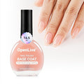 Base Coat Nail Polish Sheer Tinted Nude, Regular Nail Polish Enhances Natural Look, Quick Air Dry for Women Salon DIY Nail Art