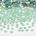 Bymitel Hotfix Crystal Rhinestones Round Gems Iron on DIY Jewelry Making Flat Back for Crafts,Peridot AB, 2.4mm(SS8/2880pcs)
