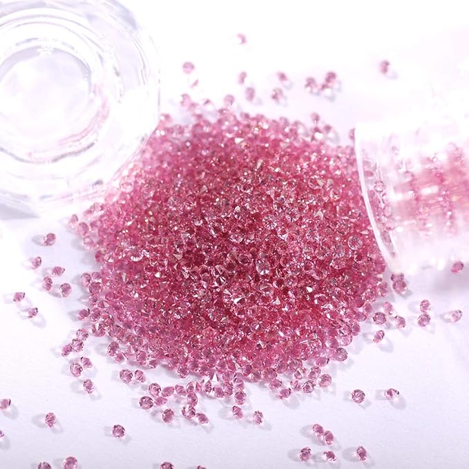 24000Pcs Of Mini Glitter Caviar Micro Crystal Beads 3D Nail Art Rhinestone Decorations DIY Manicure Accessories (diamond)