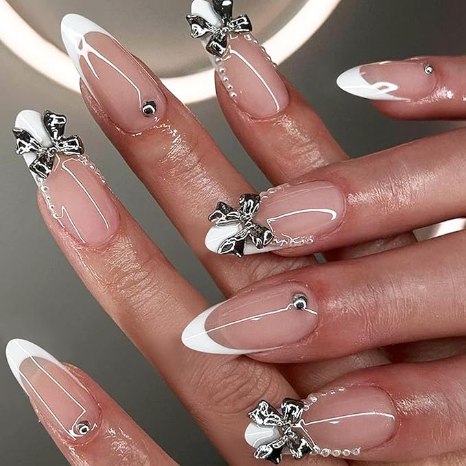 6 Packs (144 Pcs) | Reusable Press on Nails | Stick on Nails 12 Sizes-6 Styles | Cute style