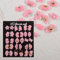 30PCS 3D Handmade Flower Nail Art Charms Advanced Handcrafted Cherry Blossom Flower Colorful Sculpted Floral Nails with Rhinestone Caviar Beads Design for Women Profession Nail Art Craft Jewelry