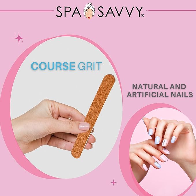 Nail File Set, 30 Count, Double Sided 4.5 Inch Emery Boards for Regular, Gel, and Acrylic Nails, Pedicure and Manicure Tools