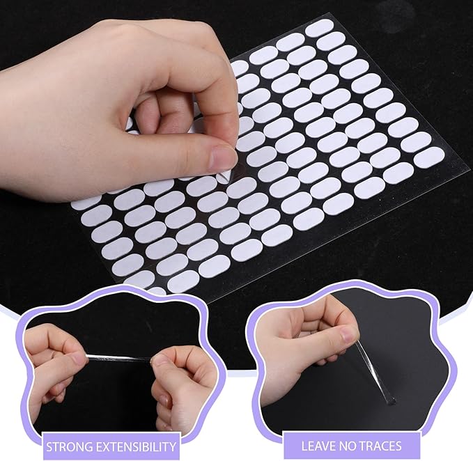 1000 PCS Nail Art Double Sided Nail Tape, False Tip Sticky Tabs, Clear Nails Adhesive Tabs, Press on Fingernail Stickers Nails Display Strips, Fingernail Stickers for Press on Stand
