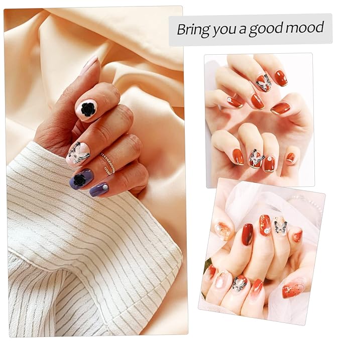 Black Camellia Rhinestone Nail Charms Nail Art Accessories Pearls Gems for DIY Manicure and Creative Decorations