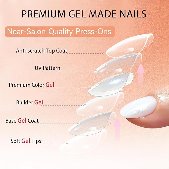 Cat Eye Press on Nails Short, Chrome Press on Nails Oval, Thick Glazed White Fake Nails Press ons for Women, Reusable Magnet Bling Glitter Glue On Nails Almond in 15 Sizes, 30 Pcs
