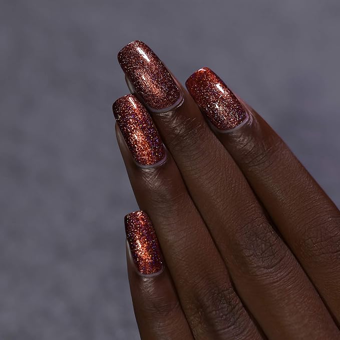 ILNP Misery - Fiery Burnt Orange Holographic Nail Polish