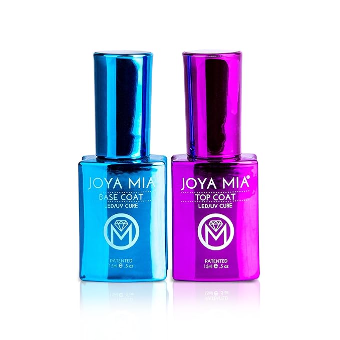 JOYA MIA Gel Polish Set – Base & Top Coat, No Wipe, Soak-Off, 15ml Each, Long-Lasting, High-Gloss, Super Adhesive