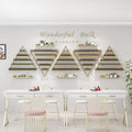 Wall mounted Metal Nail Polish Display Rack,Triangle Nail Polish Bottle Storage Holder,nail polish Essential Oil Perfume Organizer Floating Shelf Ledges Combination for Nail Salon Shop/Retail Shop