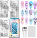 PH PandaHall 3pcs Ironware Nail Stamping Plate Industrial Style Nail Art Templates Pliers Screw Nails Image Plates Key Gear Nails Art Stencils Nail Stamper Kit for Women Print Manicures Salon