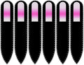 Mont Bleu Rainbow Crystal Nail File in Black Pouch - Small/Purse Size - Czech Tempered Glass - Handmade in Bohemia (Czech Republic)