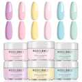Modelones Pink Acrylic Powder 6 Colors Acrylic Nail Powder Kit Pastel Yellow Blue Purple Macaron Spring Nail Acrylic Cover Powder for Nail Art Extension No Nail Lamp Needed