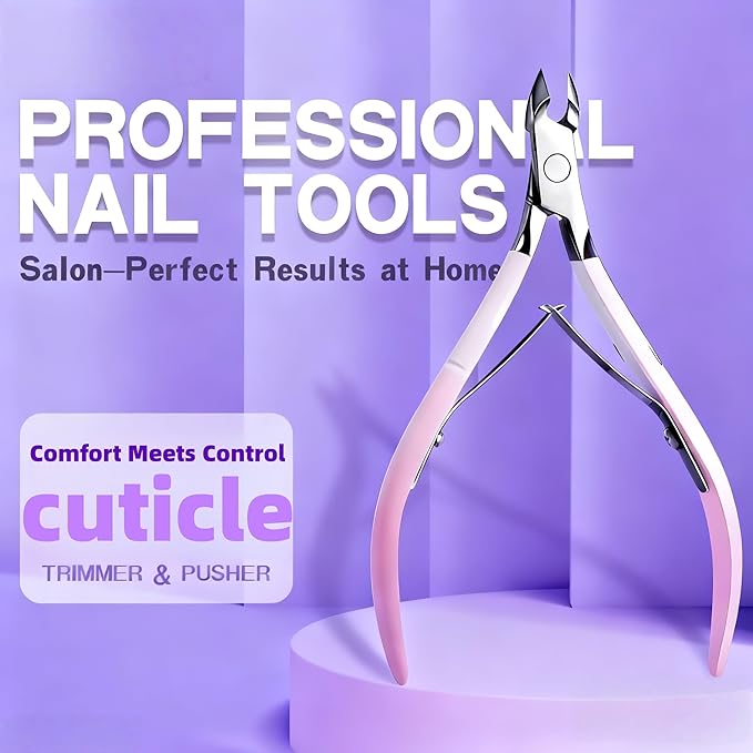 Kylara Cuticle Trimmer & Nippers,Stainless Steel Cuticle Cutter Clippers for Women, Rustproof Durable for Fingernails Toenails Manicure Pedicure,Corta Cuticulas Profesional Salon Home Use 1PCS