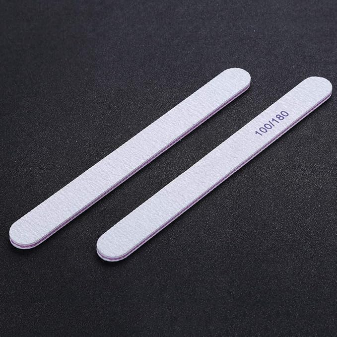 BTYMS 75Pcs Nail Files 100/180 Grit Emery Boards Double Sided Nail Buffers for Natural Nails and Acrylic Nails