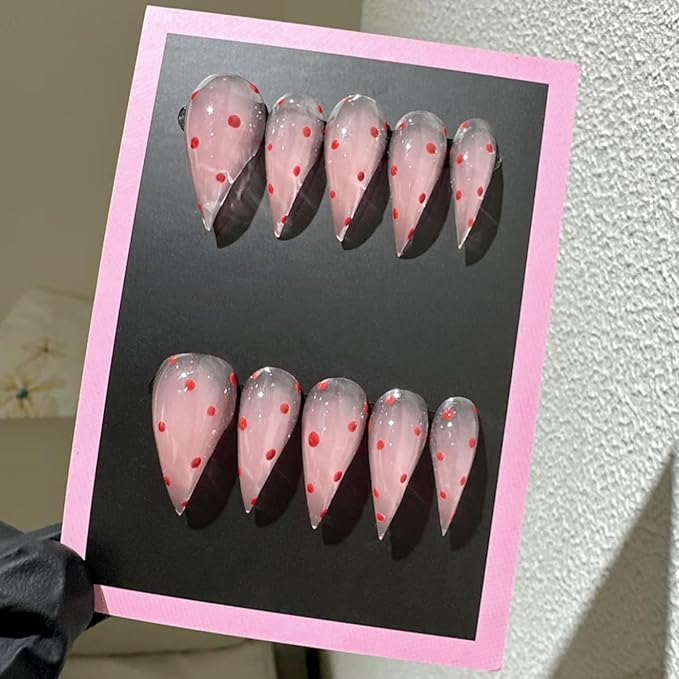 Handmade Press on Nails Curved Medium Eagle Claw False Nails White Nail Press ons Muti-Layer Gel Luxury Dragon Claw Handmade Nail Cute False Nails for Women (Size S)