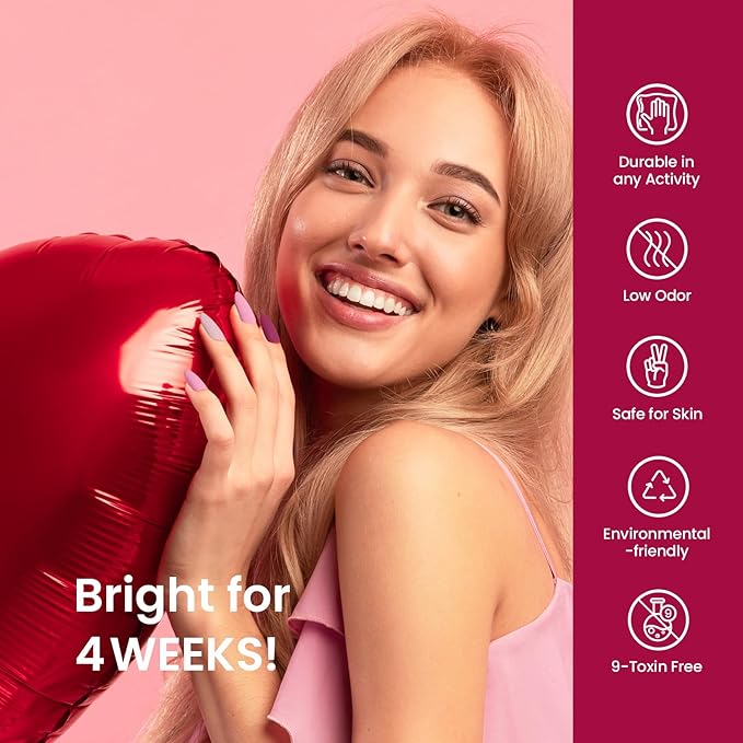 beetles Burgundy Gel Polish Set - Berry Merlot 6 Colors Plum Gel Polish, Cherry Mocha Red Glitter Dark Purple Wine Nails Color, U V LED Soak Off Home DIY Manicure Nail Salon