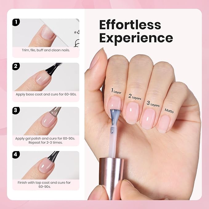 Beetles Nude Pink Gel Nail Polish - 8ml Hema Free Natural Nude Gel Polish Nail Concealer Jelly Sheer Translucent Effect Soak Off UV Misty Rose Collection Nail Art Manicure Gift for Women