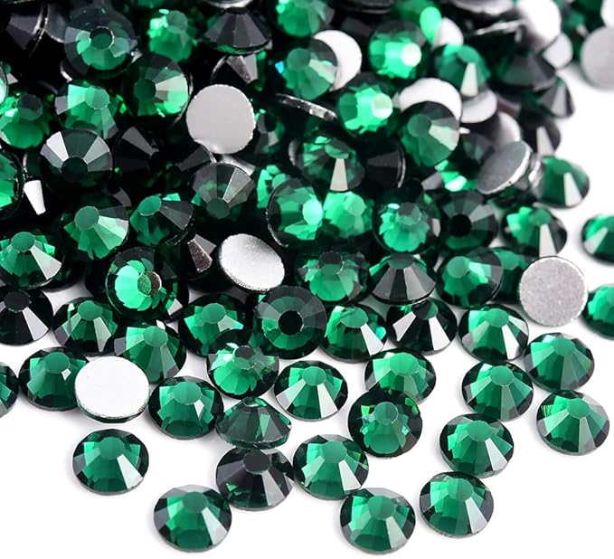 Blinginbox 2880pieces Emerald Flat Back Rhinestones for Crafting Glass Diamantes Gems for Nail Art Crafts Decorations Bedazzling SS3 Crystal,1.3mm,0.05inches