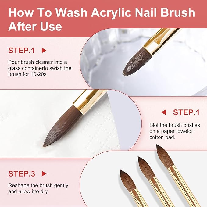 Nail Art Brushes Set,10pcs Nail Art Tools Nail Art Design Pen Painting Tools Fingernail Brush Nail Cleaning Brush for Acrylic Application Acrylic Powder 3D Nail Carving Nail Art Brushes Set