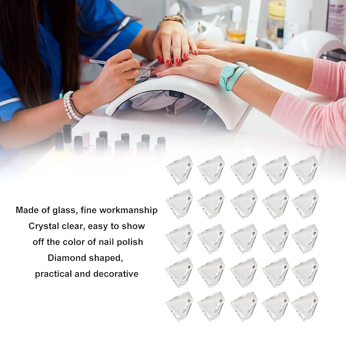 Glass Nail Polish Color Card,50PCS Crystal Nail Art Color Display Tips Transparent Nail Practice Card Design for Beauty Salon