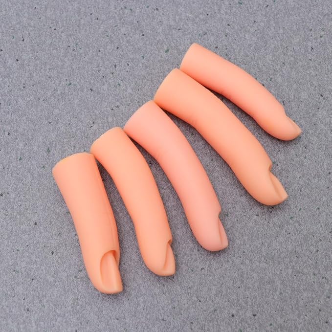 Nail Art Practice False Finger Model 5Pcs Manicure Training Tool Bendable Fake Fingers for Acrylic Nails Diy Nail Art Beginners and Salon Use