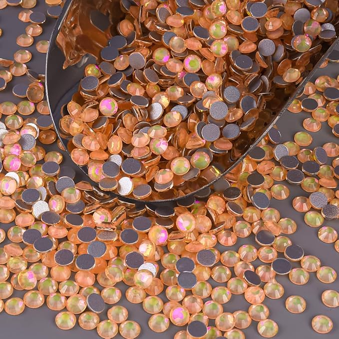 Blinginbox Rhinestones for Crafting,Flatback Rhinestones Glass Gems Stones Round Gemstones Non-Hotfix Crystal for Crafts Nail Decoration,Sunshine Crystal(2.7-2.9mm) SS10/1440pcs