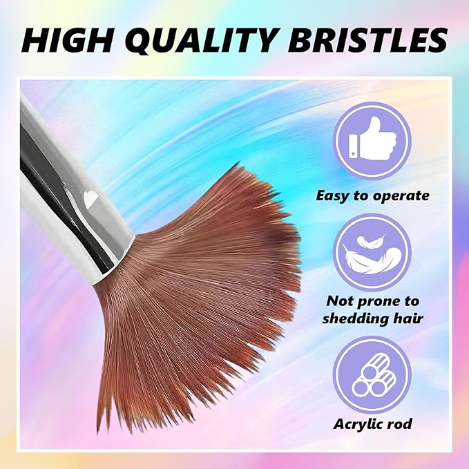 Acrylic Art Nail Kit with 6-Size Brushes (4/6/8/10/12/14) for Dip Powder & Gel Nail Art, Easily Reinforce Nail Extensions for DIY Home Salon & Professional Use.